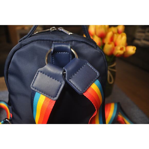 Disney Cruise Line Loungefly Mini Backpack Navy Rainbow Stripe DCL Bag main image 9